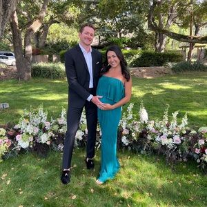 Pink Blush Wedding Long Emerald Dress - S - Brand New condition